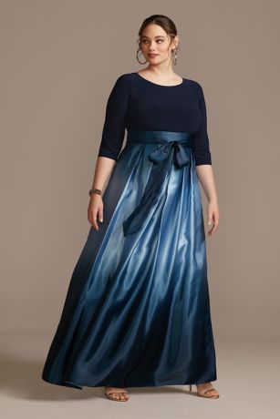 4 Sleeve Jersey Bodice Ombre Plus Size ...